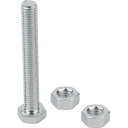 Kipp Clamping Spindle Rigid, M08, L=60, Form:A, Steel K1442.008060